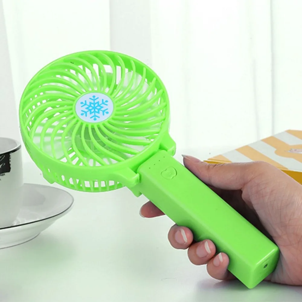 Мини usb ручной вентилятор охлаждения портативный led свет кондиционер кулер