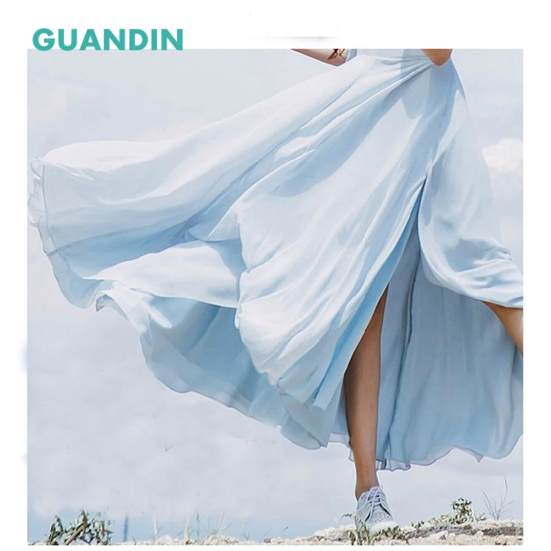 GUANDIN шифоновая ткань летняя драпировка одежда подкладка жоржет черная газовая