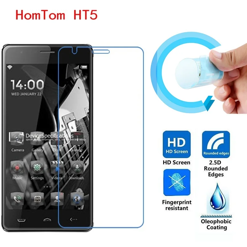 HOMTOM HT5 Экран защитная пленка 2.5D ультра-тонкий HD Ясно Pet Мягкая Защитная для |