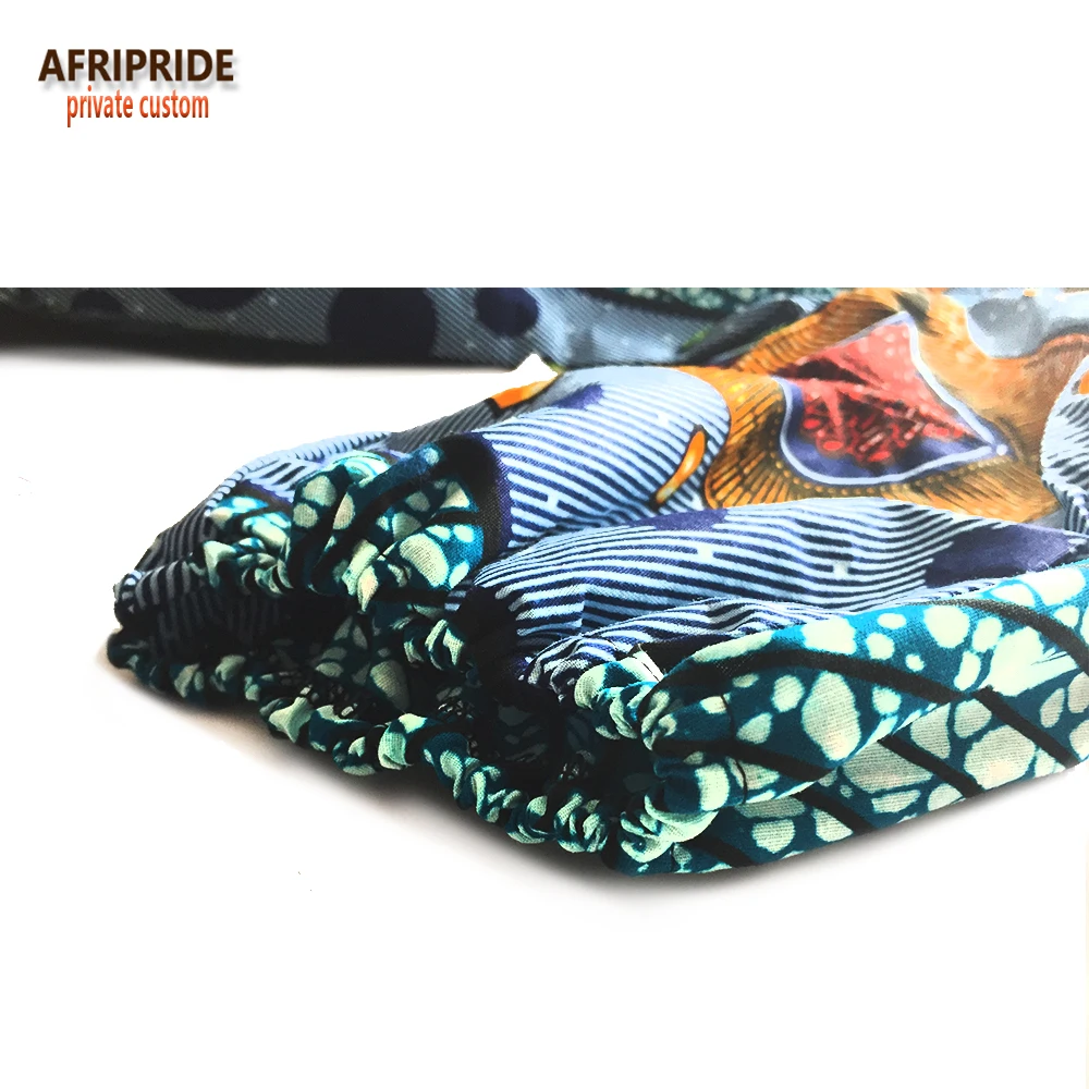 Afripride African Spring Party Dress for Women Lantern Sleeve Off-Shoulder Ankle-Length Trumpet Women Cotton Dress A7225137