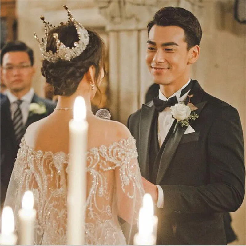 Диадемы и короны для волос CC роскошные свадебные аксессуары с кристаллами