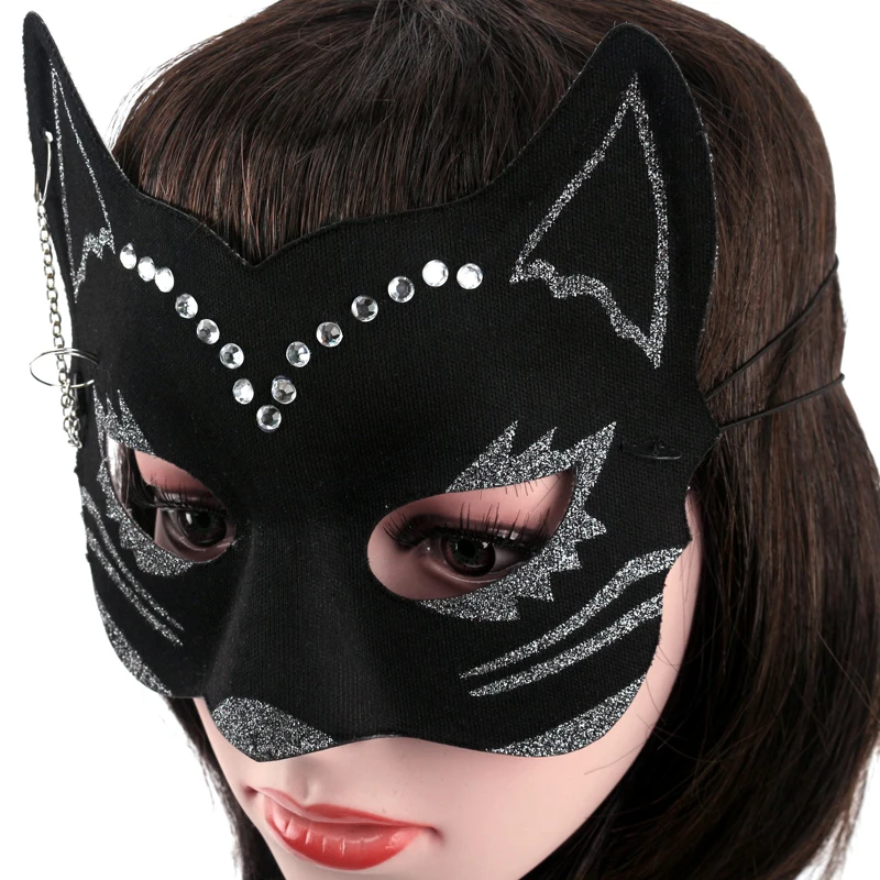 2018 Женщина кошка маски на Хэллоуин для девочек Вечерние Маски Для женщин рисунок