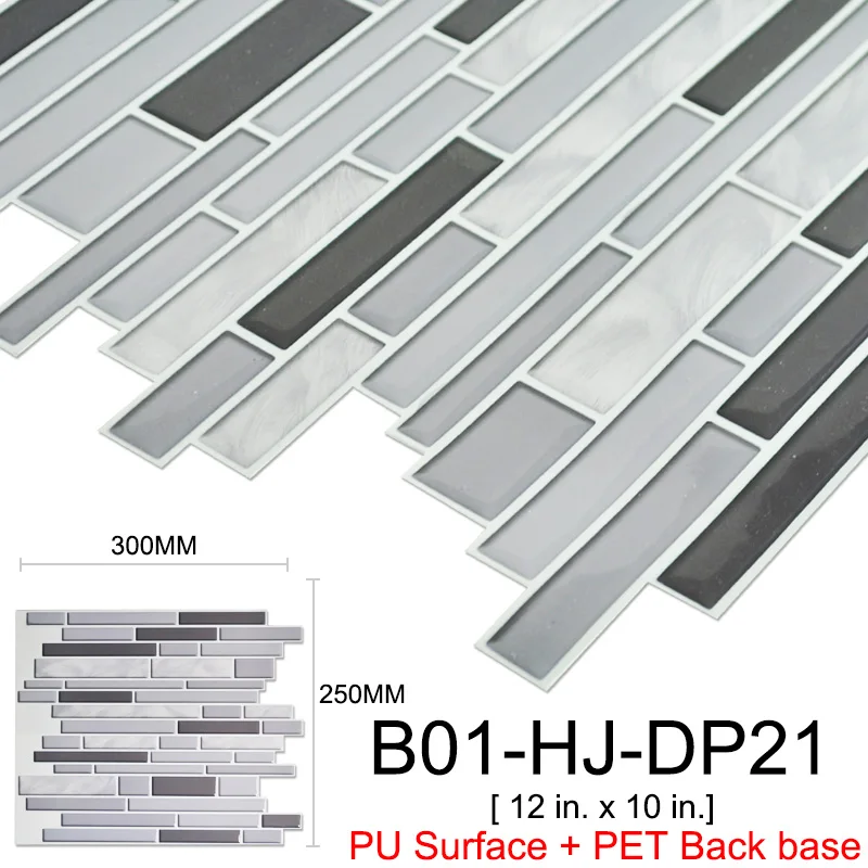 B01-HJ-DP21 Kaguyahime 3D самоклеющиеся мозаичные плитки водонепроницаемые настенные стикеры s DIY Кристальные обои кирпичный Декор Наклейка для гостиной - Цвет: B01-HJ-DP21