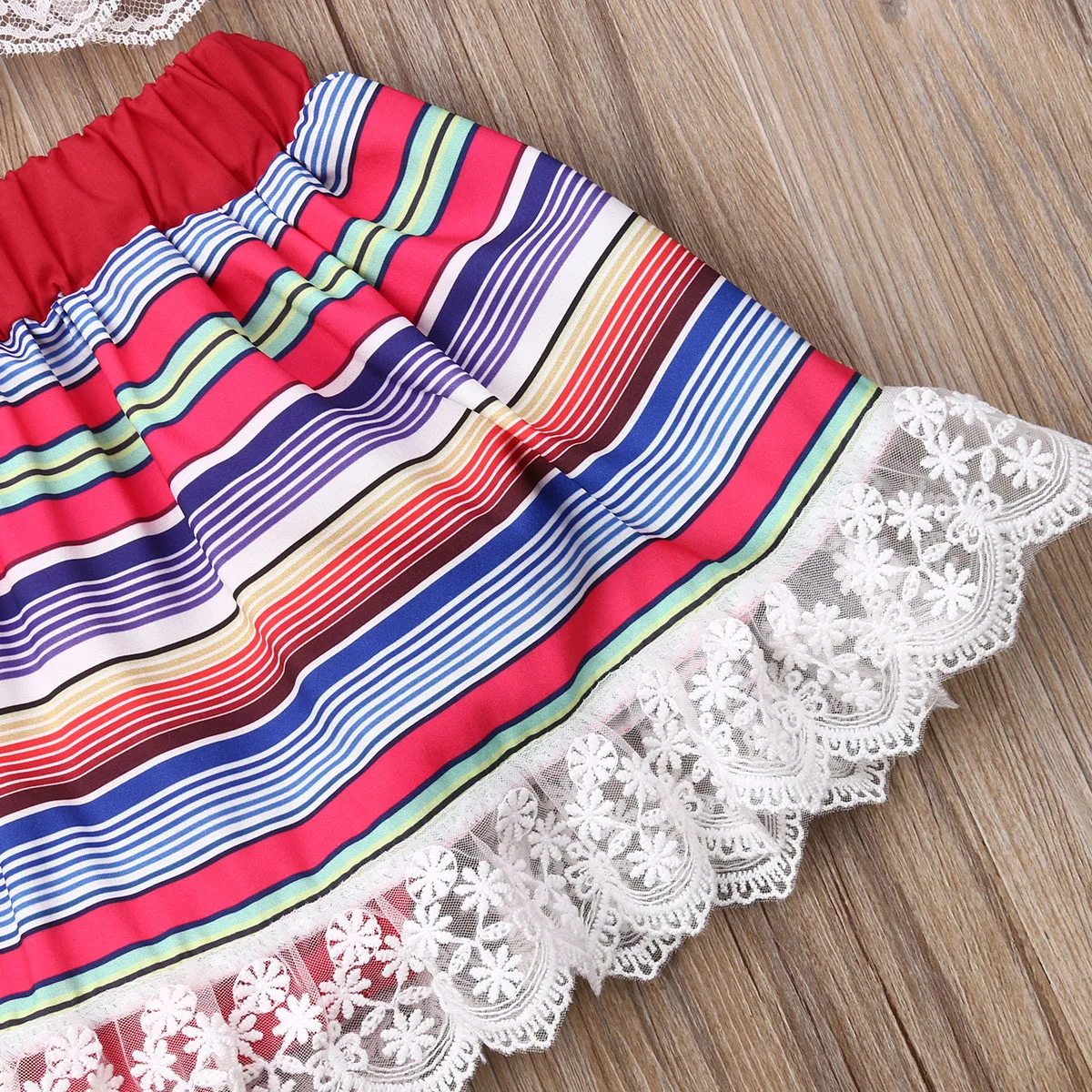 Одежда для маленьких девочек коллекция 2019 года летняя одежда Полосатые Бохо топы