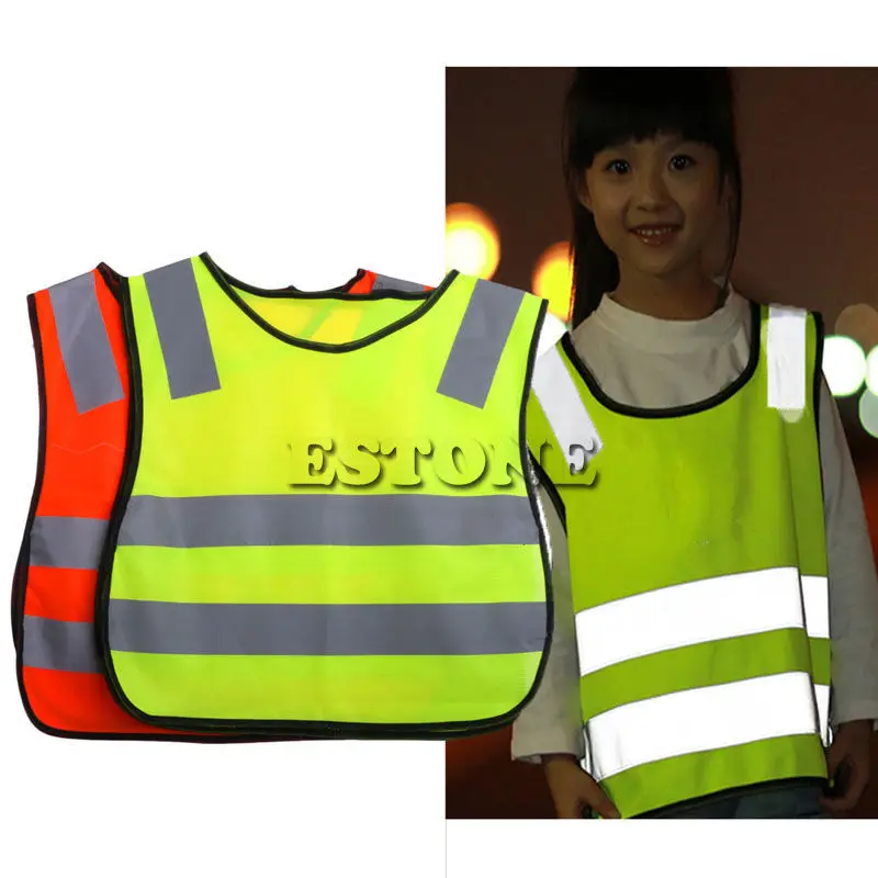 Детский жилет безопасности Hi Vis серые светоотражающие полосы одежда для дорожных