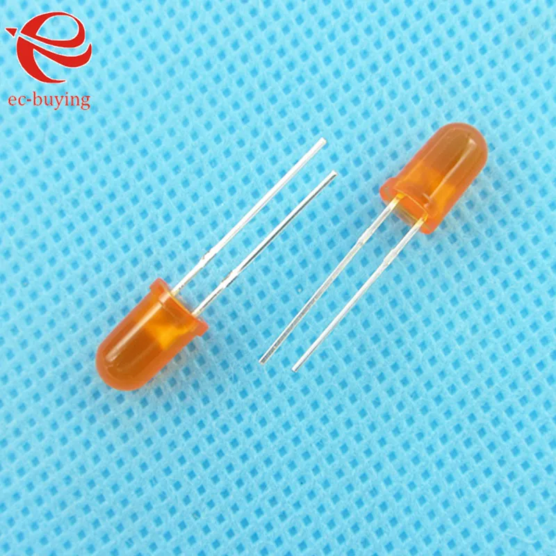 5 мм LED оранжевые диффузные круглые светоизлучающие диоды лампа DIP Plug in с широким