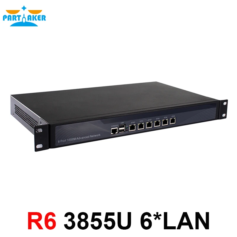 1U Cabinet Server Router Firewall Application with Intel Celeron 3855U Firewall Router Server 2GB Ram 32GB SSD