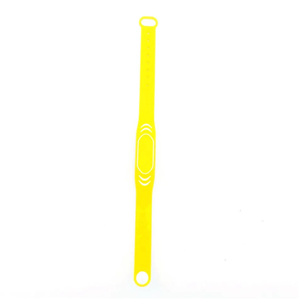 Yellow 125 кГц EM4100 только для чтения Rfid браслет 5 видов цветов карта контроля доступа браслет тег 1 шт. регулируемый - Цвет: Yellow