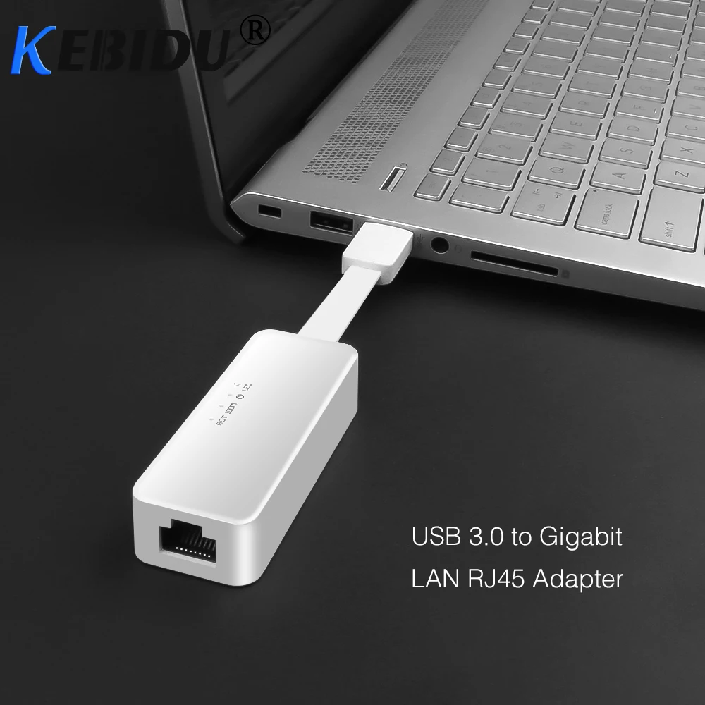 Адаптер Kebidu USB 2 0/3 0 100 Мбит/с гигабитный RJ45 Lan сетевой конвертер для компьютера