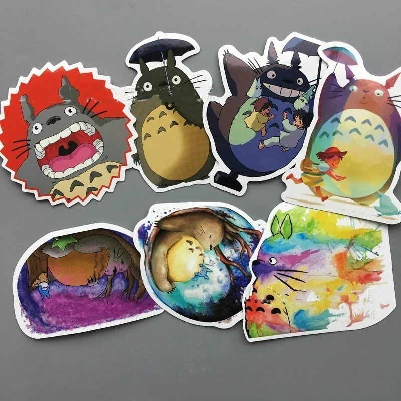 7 шт./компл. мультяшная наклейка Totoro для скейтборда ноутбука сноуборда автомобиля