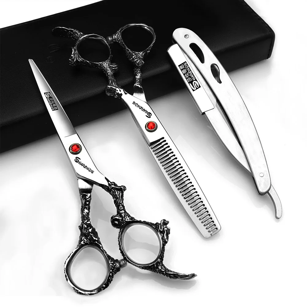 

professional hairdressing scissors 6 inch Hairdressing Scissors Set Salon Stainless Steel Razor cut Haircuts barber Scissors
