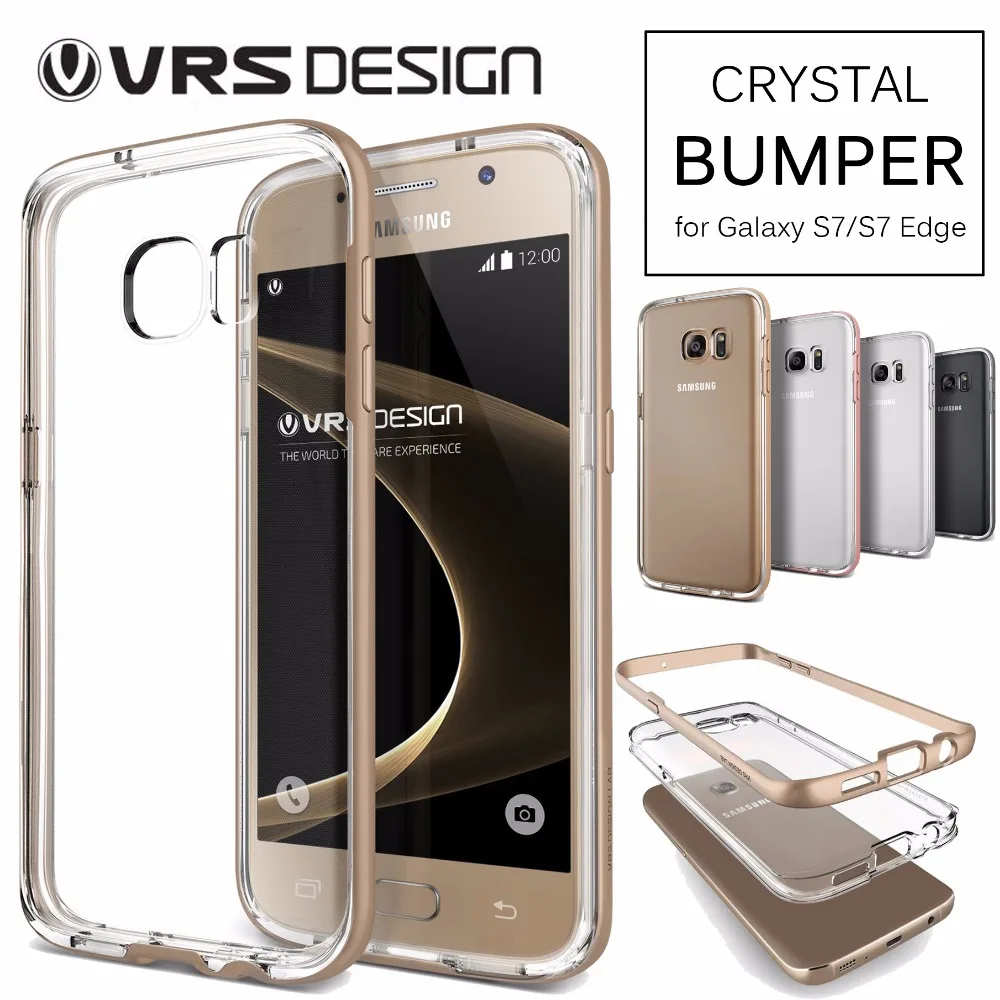 Оригинальный VERUS для Samsung Galaxy S7 Edge Футляр Рамки Crystal Clear назад гибридная защита