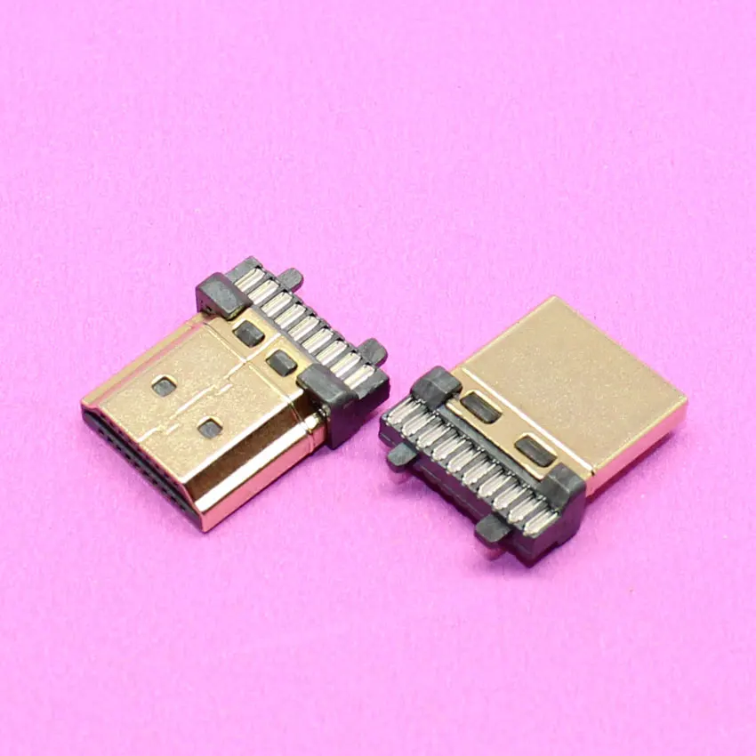 YuXi абсолютно новый позолоченный HDMI штекер 19pin разъем Sockect пайка типа A | Компьютеры