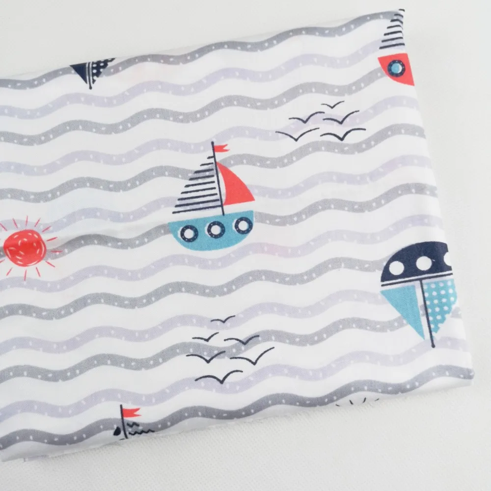 Серая Сова морской якорь Diy швейная ткань Tissus хлопчатобумажная ткань Quliting Fat Quarters лоскутный материал для скрапбукинга Детский домашний текстиль