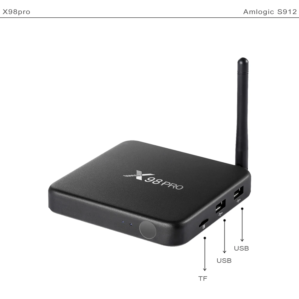 5 шт./лот 2 ГБ/3 ГБ 16 ГБ/32 X98 PRO металлическая коробка Amlogic S912 Android 6 0 ТВ Восьмиядерный