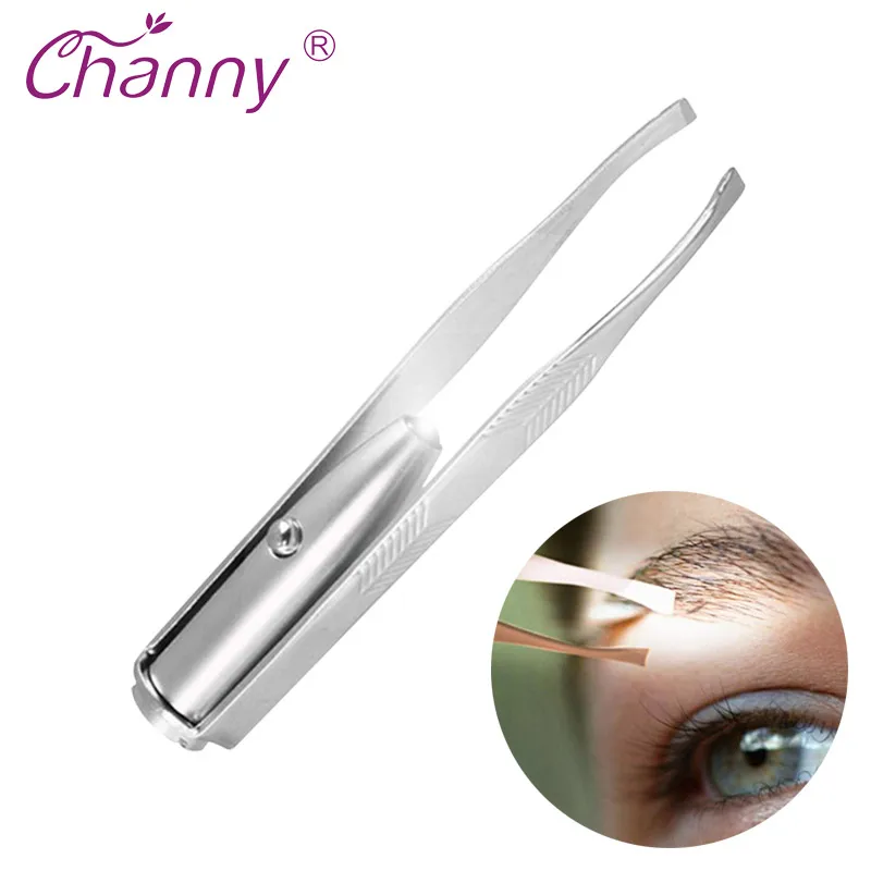 Channy пинцет для бровей со светодио дный подсветкой Make Up Tool средства ухода век