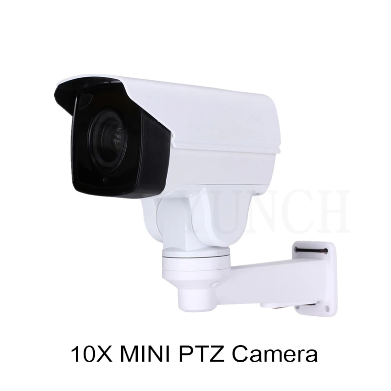 2018 YUNCH 1080 P 10X 4X водостойкий зум камера видеонаблюдения с POE IP пуля PTZ Onvif Мини |