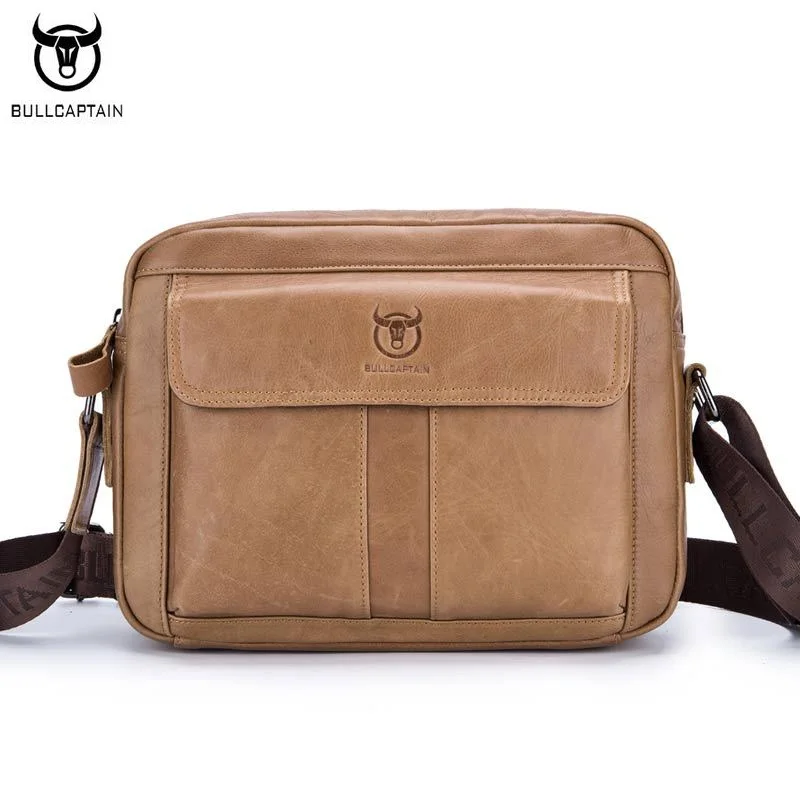 BULLCAPTAIN/Мужская сумка из натуральной кожи Повседневная Деловая мужская через