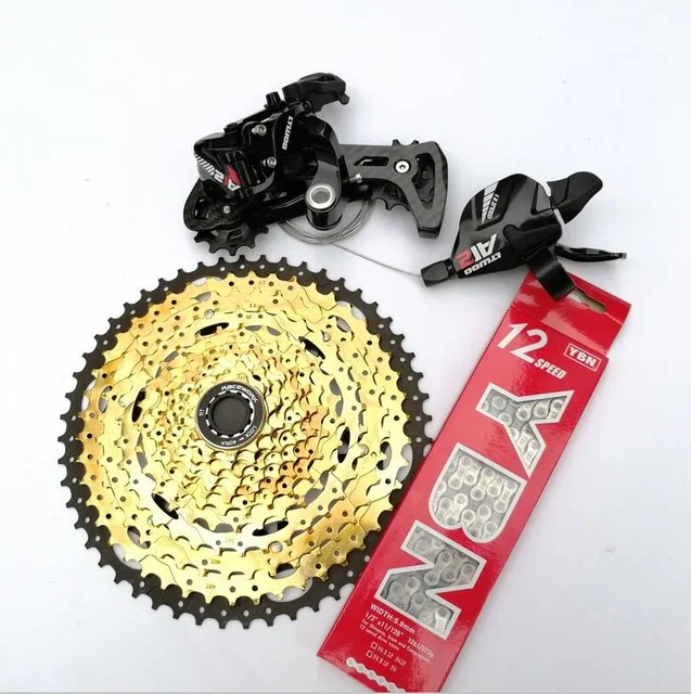 LTWOO AT12 MTB Fiets Groep набор 12 Переключатель скоростей+ Achter Voorderaileur RACEWORk 52 т кассета YBN keten 4 stuk набор Adelaar - Цвет: Тёмно-синий