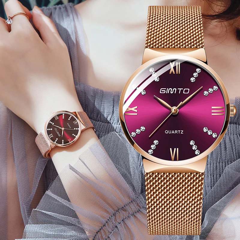2019 GIMTO Top Band Luxury Women Watch Waterproof Wristwatch Fashion Rhinestone Stainless Steel Ladies Clock relogio feminino
2019 GIMTO Top Band Luxury Women Watch Waterproof Wristwatch Fashion Rhinestone Stainless Steel Ladies Clock relogio feminino