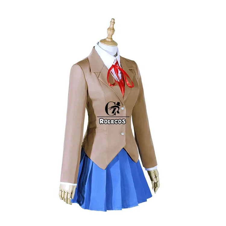 ROLECOS игра Doki Литературный клуб костюмы для косплея Sayori Yuri Natsuki Monika Косплей Костюм Школьная форма женский наряд