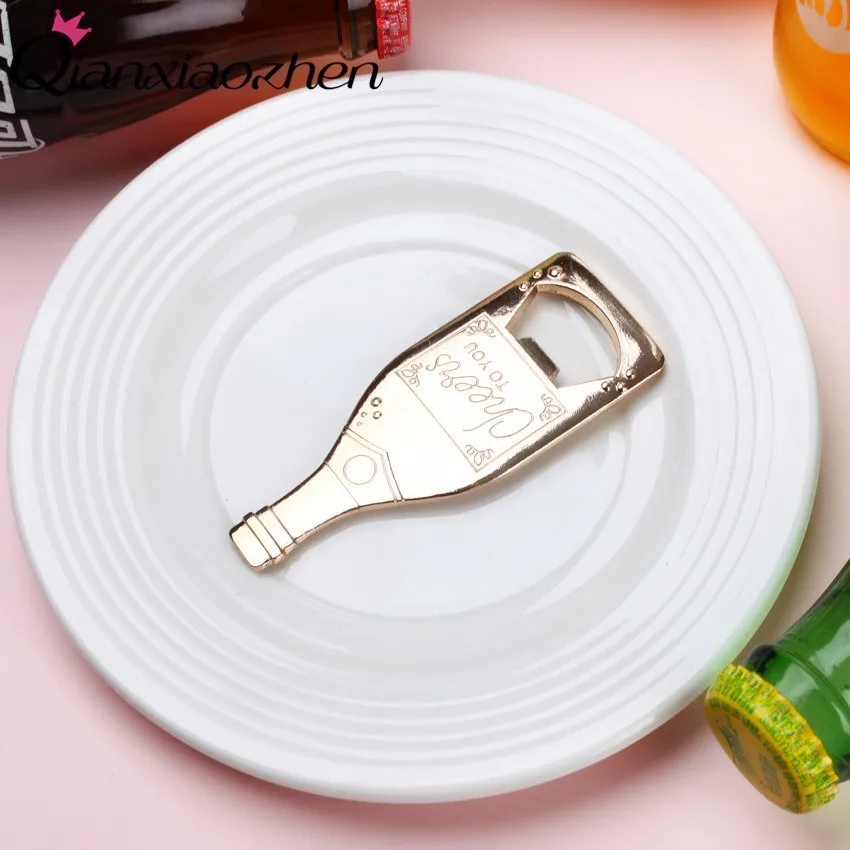 Qianxiaozhen 10pcs Cheers To Yuo Beer Bottle Opener Wedding Favors And Gifts For Guests Souvenirs Party Supplie | Дом и сад
