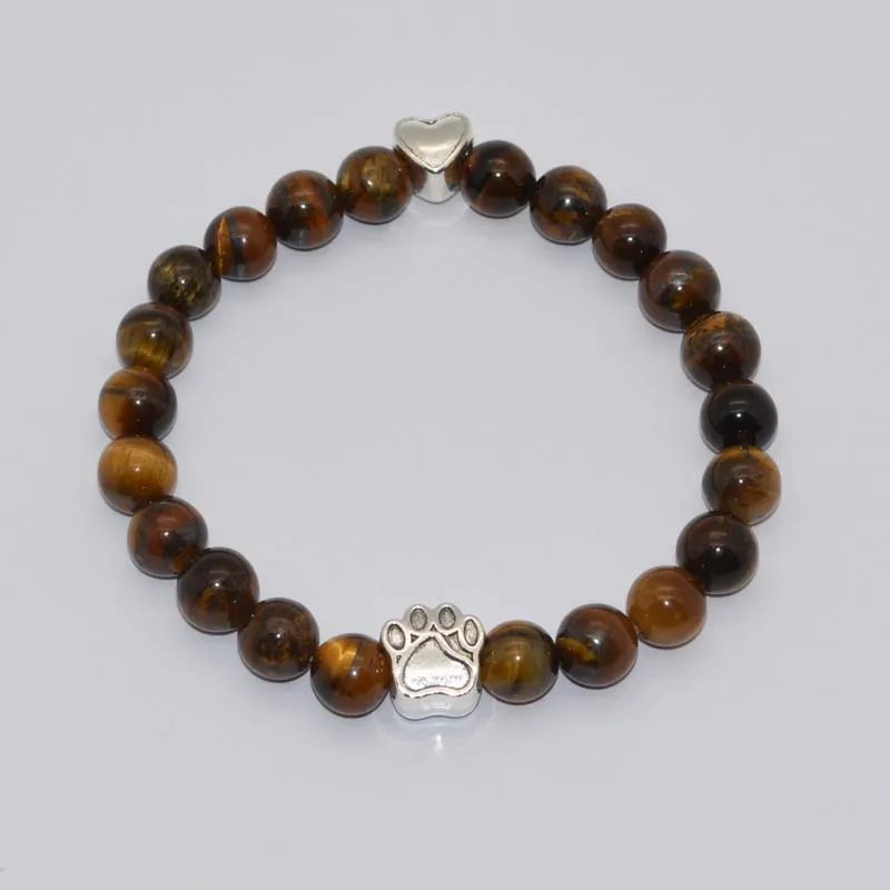 Новый дизайн ювелирный браслет ручной работы 8 мм диаметр тигровый глаз бисер