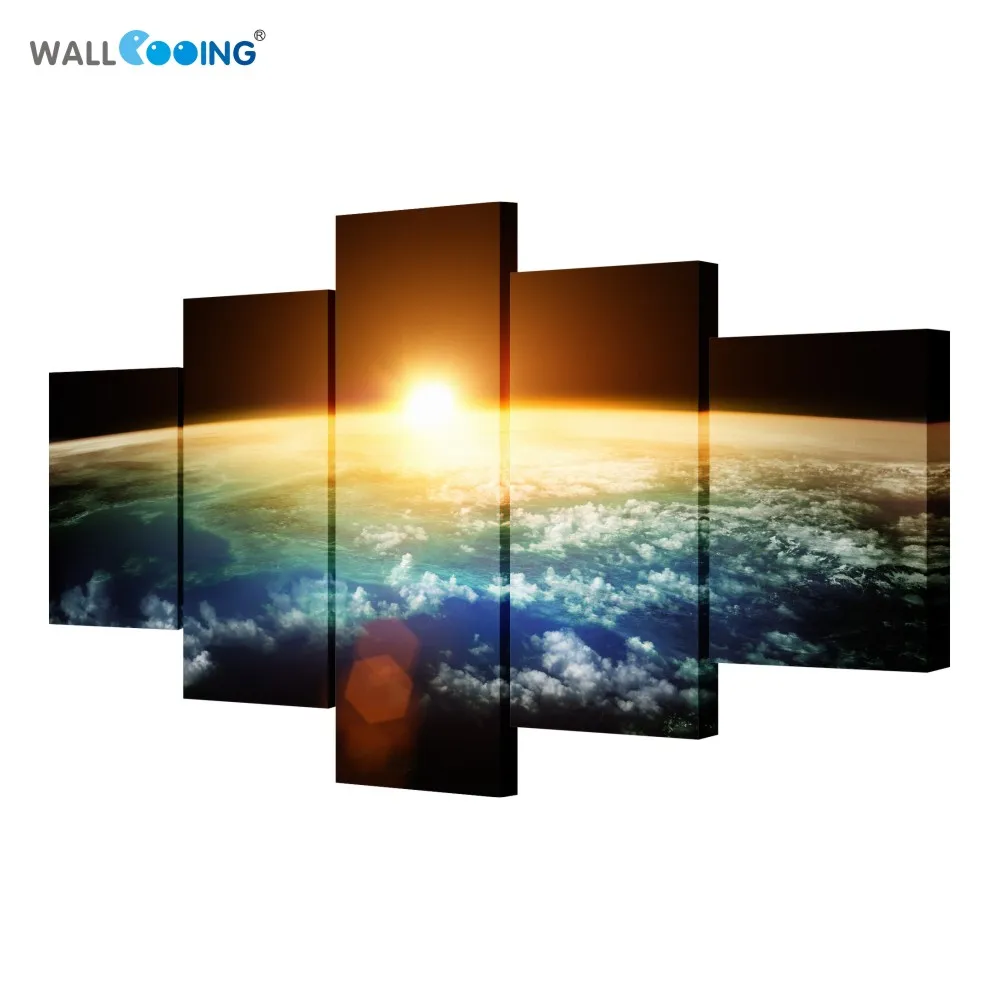 5 шт. настенные панели 5d с рисунком восхода солнца|home decor wall|decor homehome decorating art deco style |
