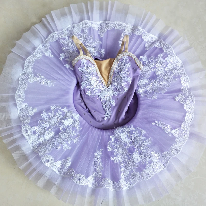 Purple Professional Ballet Tutus Pancake Child Kids Swan Lake Tutu Party Ballet Dance Costumes For Girls Ballerina Dress