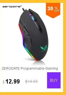 ZERODATE Проводная игровая мышь, регулируемый светодиодный светильник, 4000 dpi, мышь для макросъемки, геймерская мышь для ПК, ноутбука, игры