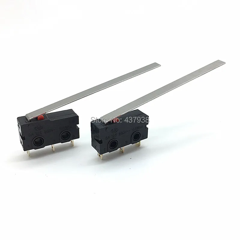 10 шт./партия, ограниченный переключатель, 3 Pin N/O N/C, высокое качество, все новые 5А 250В переменного тока, микро-переключатель, KW12-D, 55 мм, Длина ручки