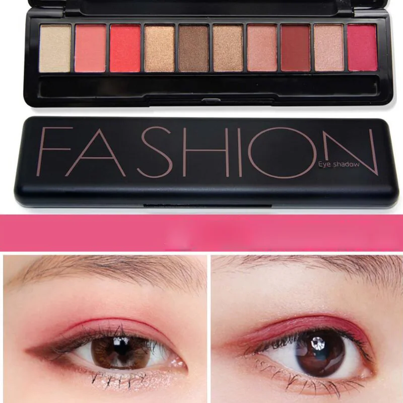 10 цветов/Набор теней для век палитра тени бровей набор макияжа инструмент