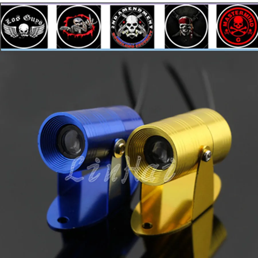 Новый 3D Темная ночь мотоцикл Ghost Rider череп логотип Тень лазерный проектор свет|light