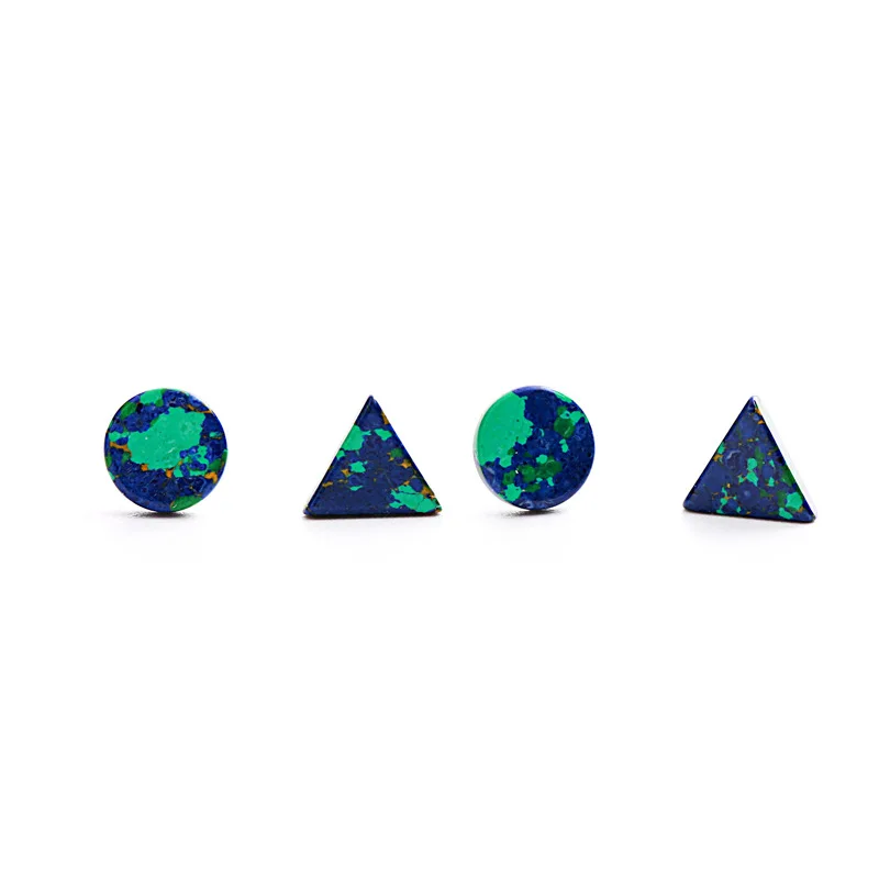 Круглые серьги earth triangle 100% стерлингового серебра 925 пробы модный гипоаллергенный