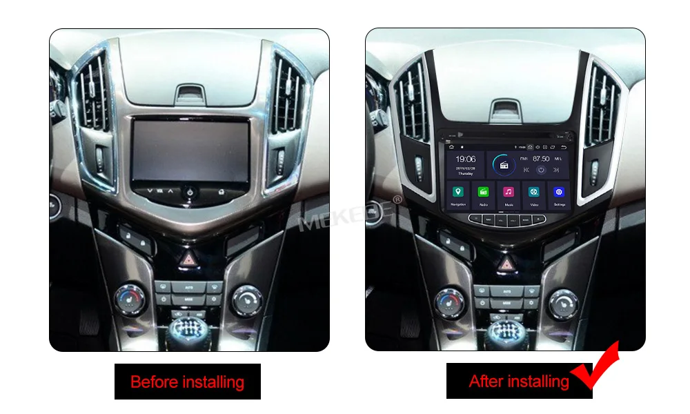 MEKEDE Android 9,0 px30 Автомобильный мультимедийный плеер для 2013 Chevrolet Cruze gps Navi 2din Автомагнитола с сенсорным экраном головное устройство