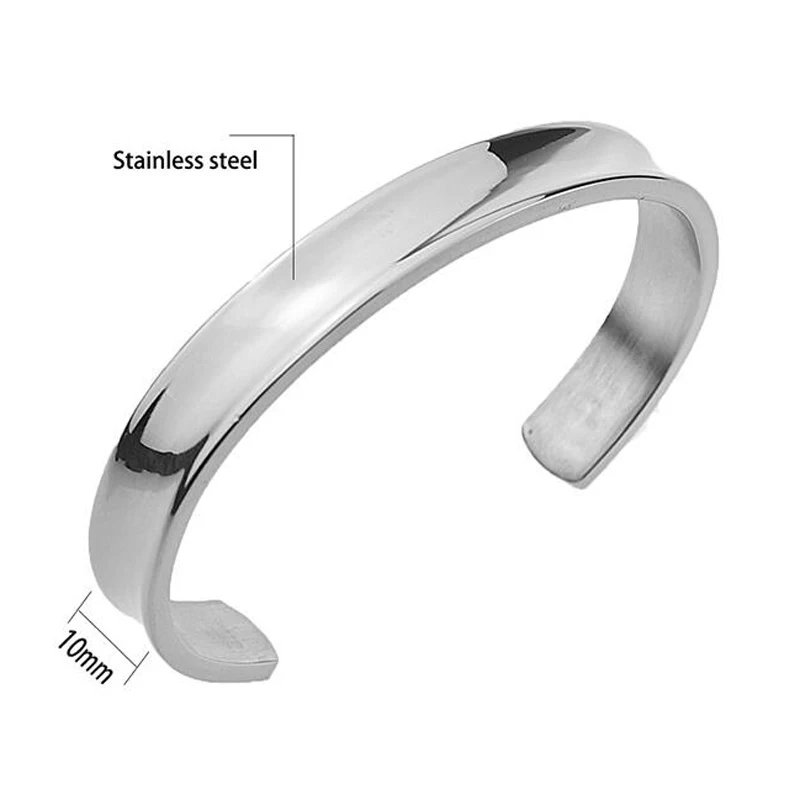 silver color Розовое золото цвет серебристый цвет открыт манжета браслеты для женщин мужские ювелирные изделия черные браслеты ручные аксессуары регулируемые - Окраска металла: silver color