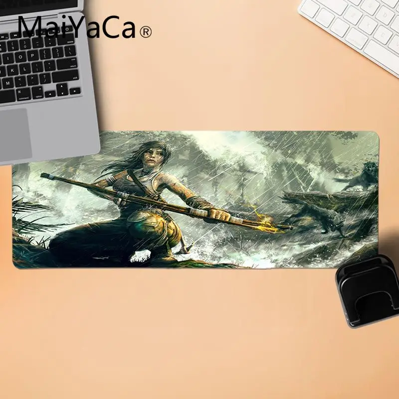 Коврик для мыши MaiYaCa Lara Croft Tomb Raider Reborn Office геймерский коврик прочный мягкий