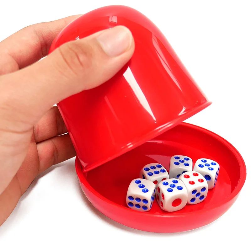 Кубок в кости с 6 кубиками тряски питьевой игры бинго игры|dice cup|dice setpoker dice set |