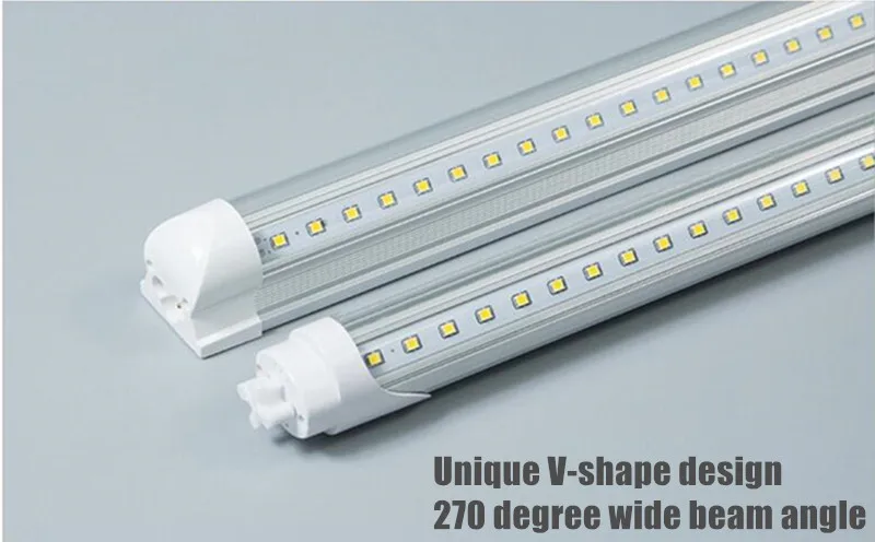 25 шт./лот двухрядный светодиодный трубки T8 лампа 2' 600 мм AC110V 220 v G13 интегрированы