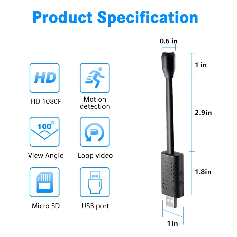 ZTour U11 мини Usb камера HD1080P видеорегистратор Цифровая микро видеокамера DVR