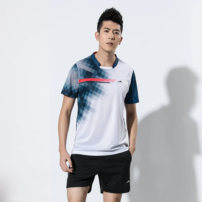 Мужская и женская спортивная рубашка для бадминтона шорты тенниса фитнеса - Фото №1