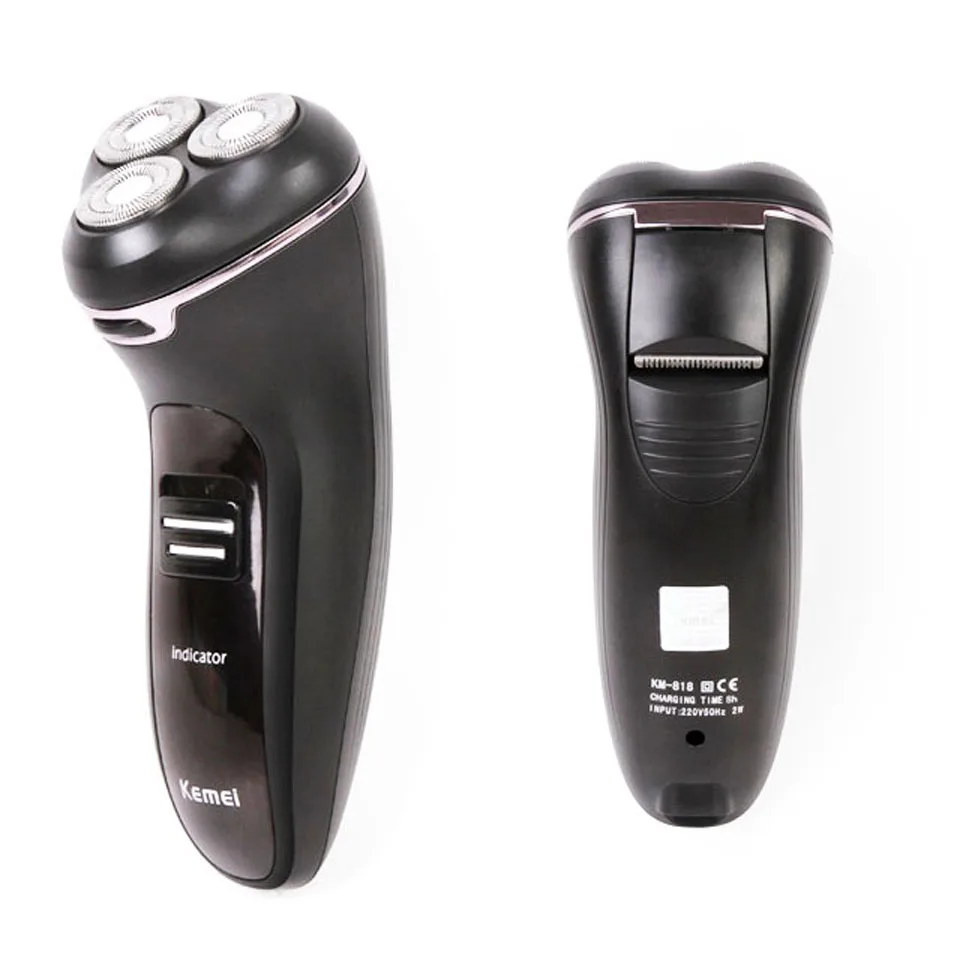 Kemei мужчин Перезаряжаемые поворотный электробритвы Бритвы с 3D плавающий