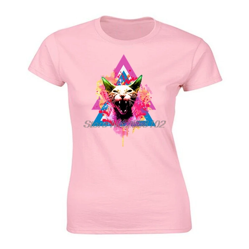 Новейшая сумасшедшая футболка с котом злого сфинкса уникальный дизайн животного