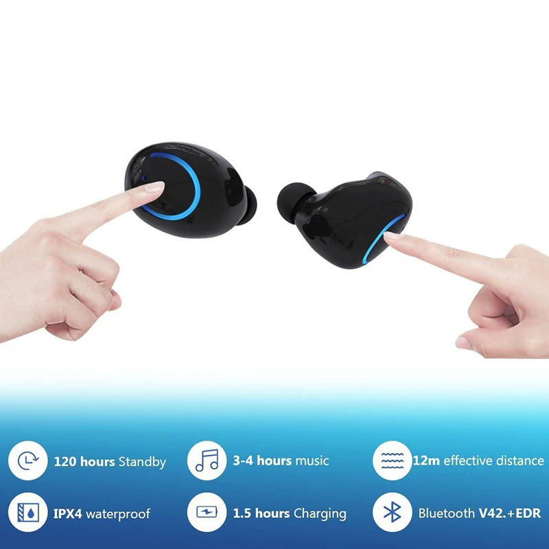 Bluetooth наушники невидимые с микрофоном движения наушник беспроводной зарядки