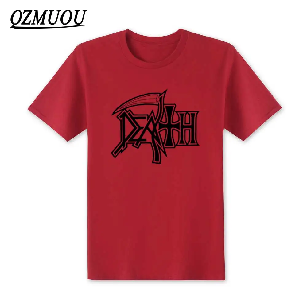 Новинка, футболка "DEATH", рок-группа, тяжелый металл, мужская повседневная футболка с круглым вырезом и коротким рукавом, хлопок, Мужская футболка, высокое качество, XS-XXL - Цвет: Red2