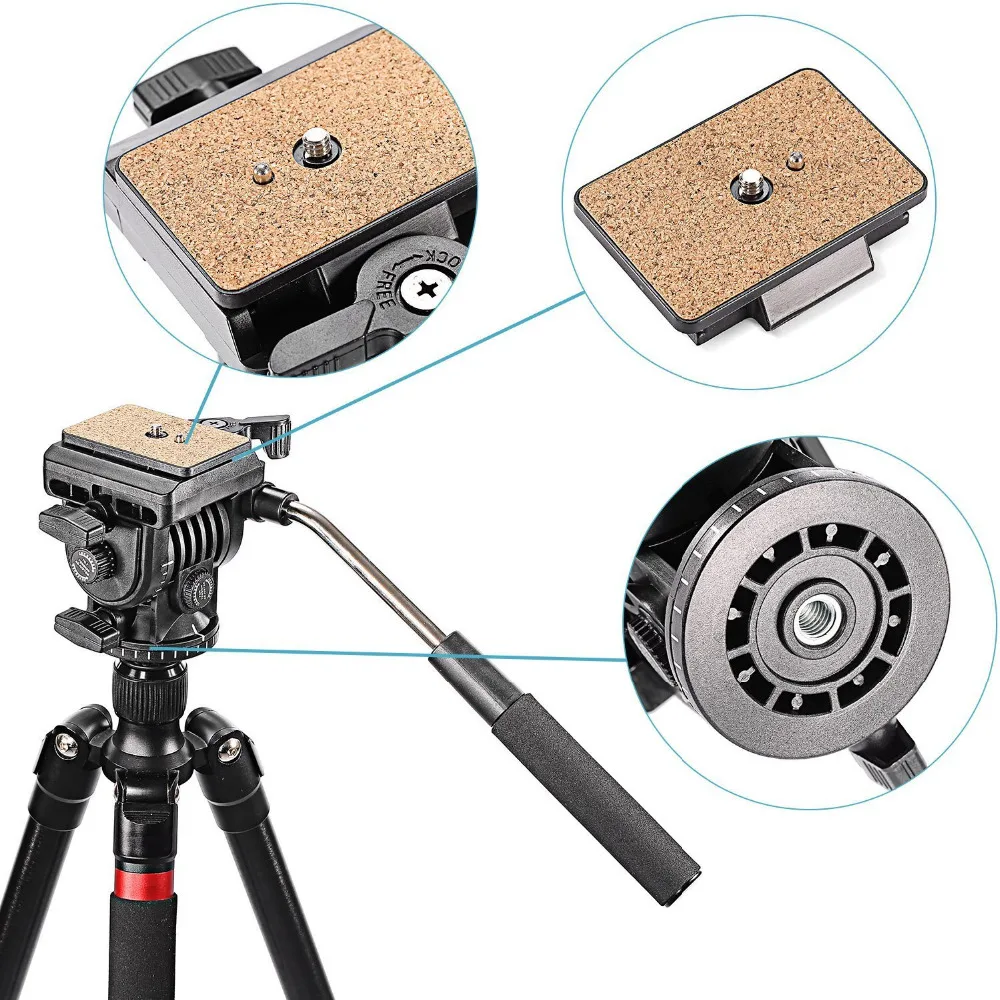 Профессиональный Гибкий Алюминиевый Штатив Neewer для камеры монопод головка Canon
