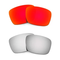 hkuco for fuel cell sunglasses polarized replacement lenses redsilver 2 pairs 100 uva uvb protection