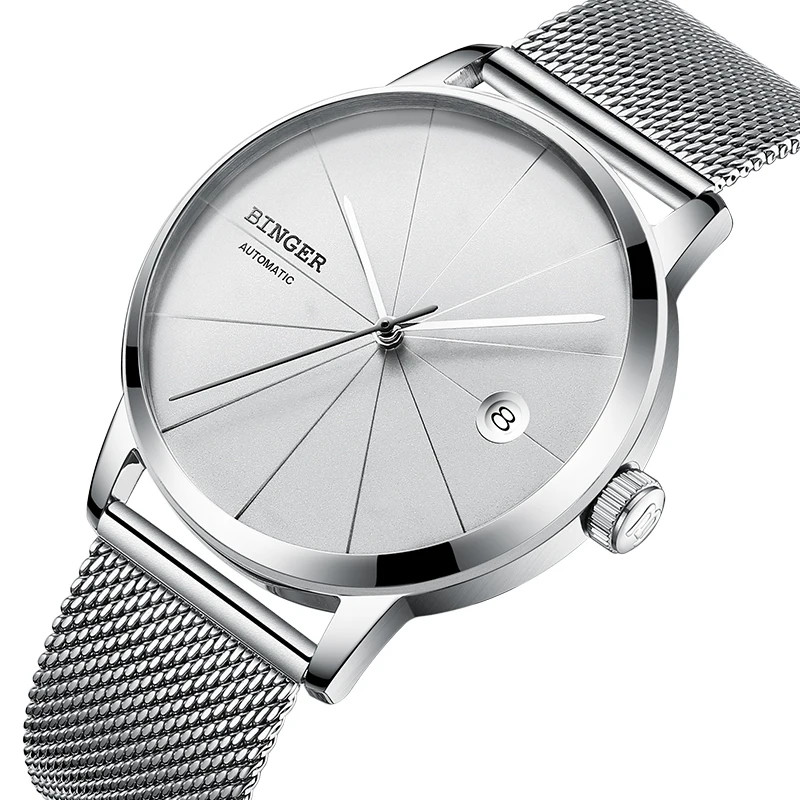 Часы мужские механические водонепроницаемые с сапфировым стеклом|hombre|hombre reloj |
