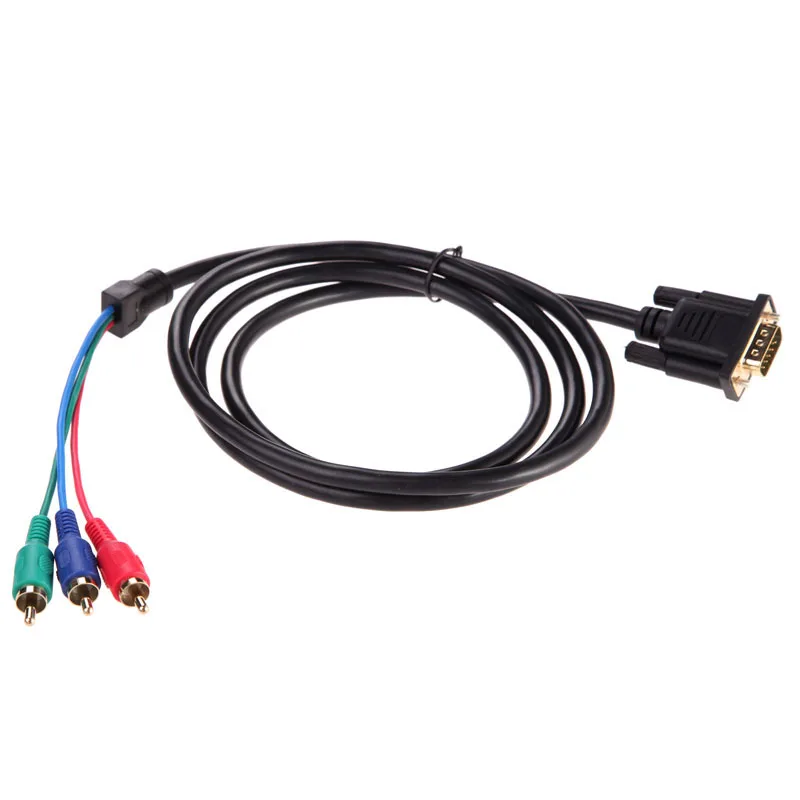 1.5m 5Ft VGA to TV 3 RCA Component AV Premium Version Audio Cable Adapter for PC Laptop P4PM | Компьютеры и офис