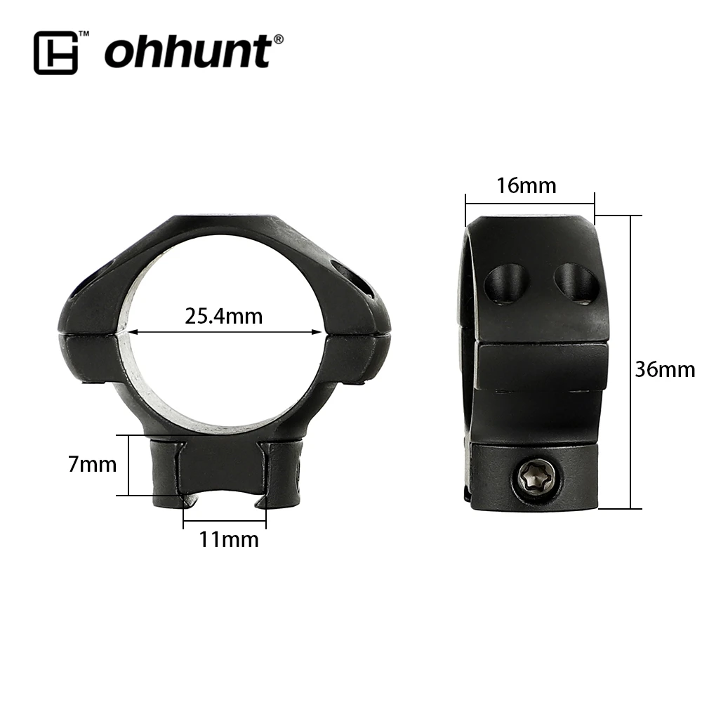 Ohhunt 25 4 мм или 30 диаметр стальной прицел для охотничьей винтовки кольцо Маунт